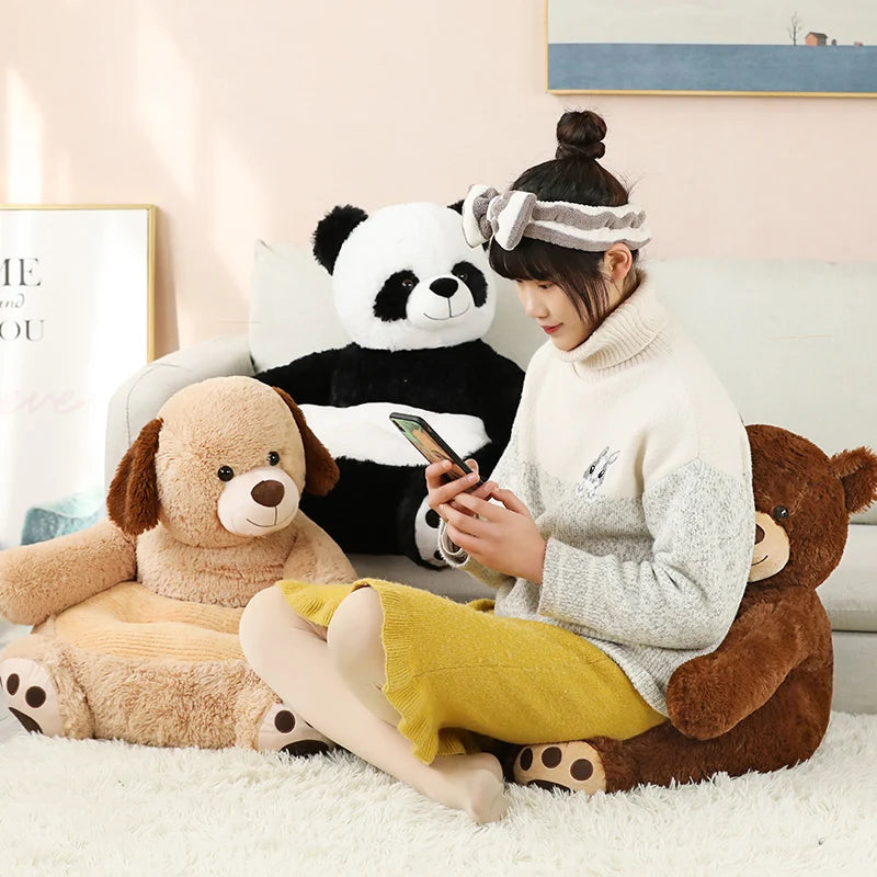 Adorable Plush Cartoon Animal Sofa Chair for Kids | Cozy & Fun