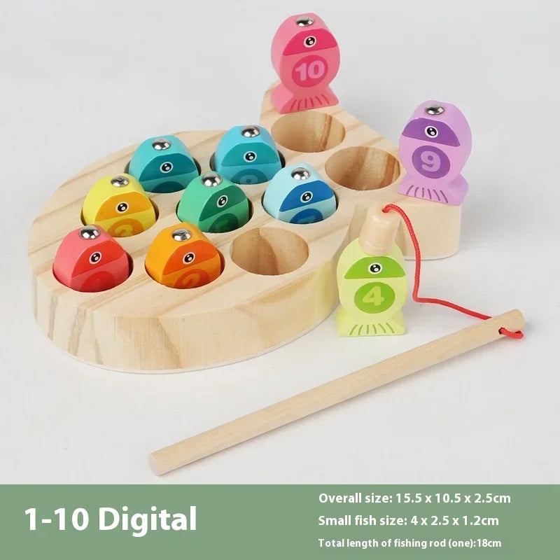 Wooden Fishing Toys for Kids | Fun Montessori Learning Game