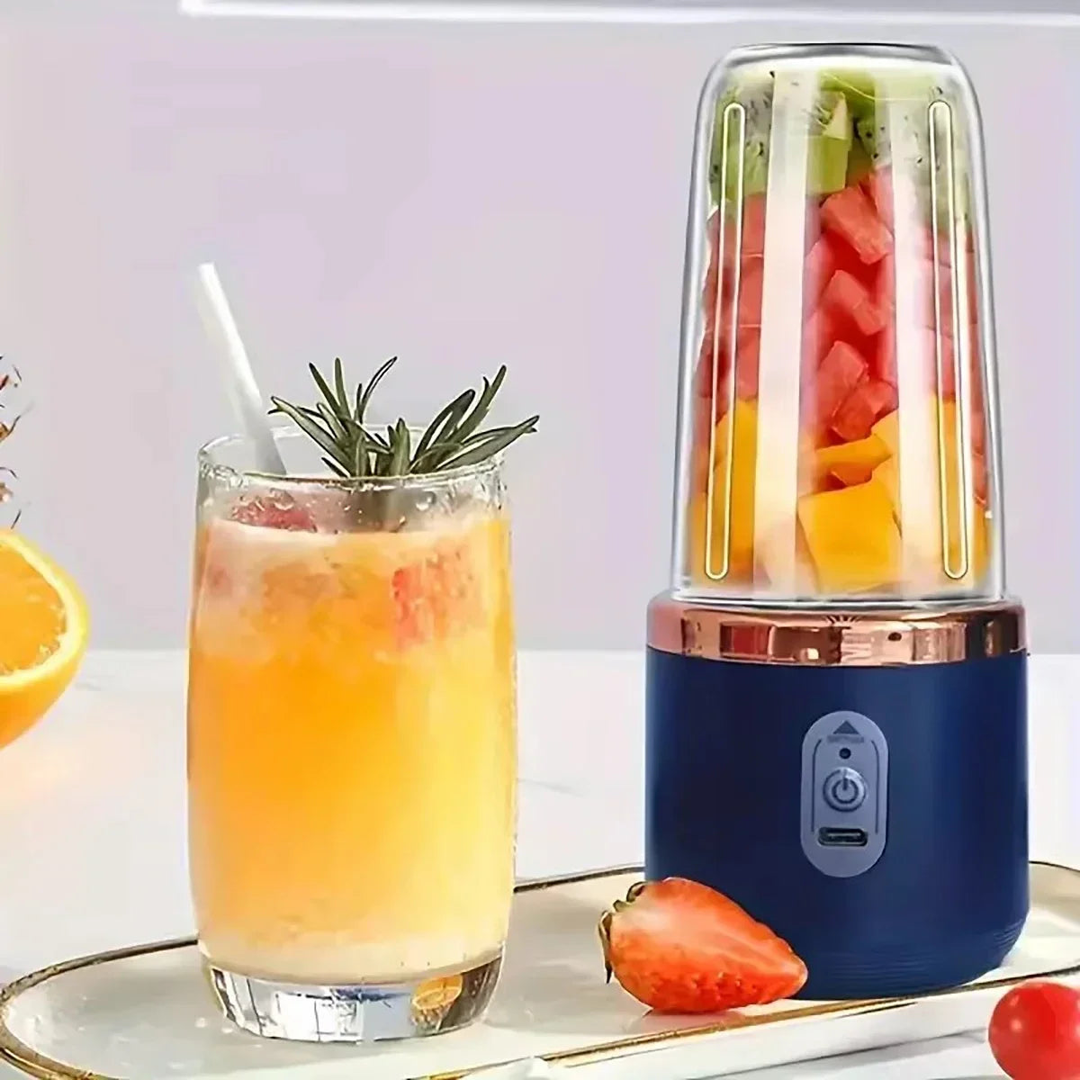 USB Rechargeable Electric Juicer | Portable Fruit & Vegetable Extractor