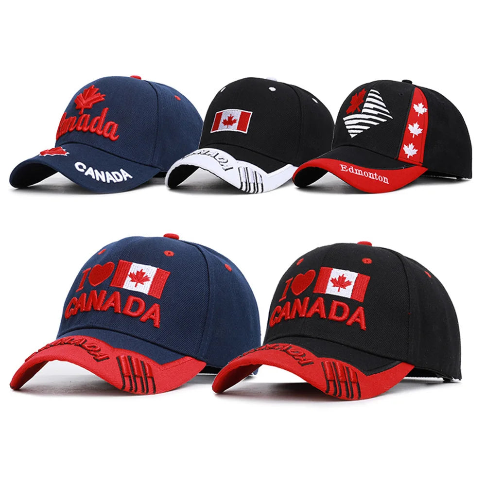 Embroidered Canada Flag Baseball Cap | Stylish Snapback Hat for All