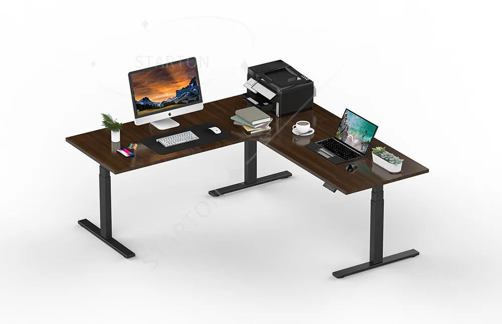 Height Adjustable Ergonomic Electric L Shaped Standing Desk