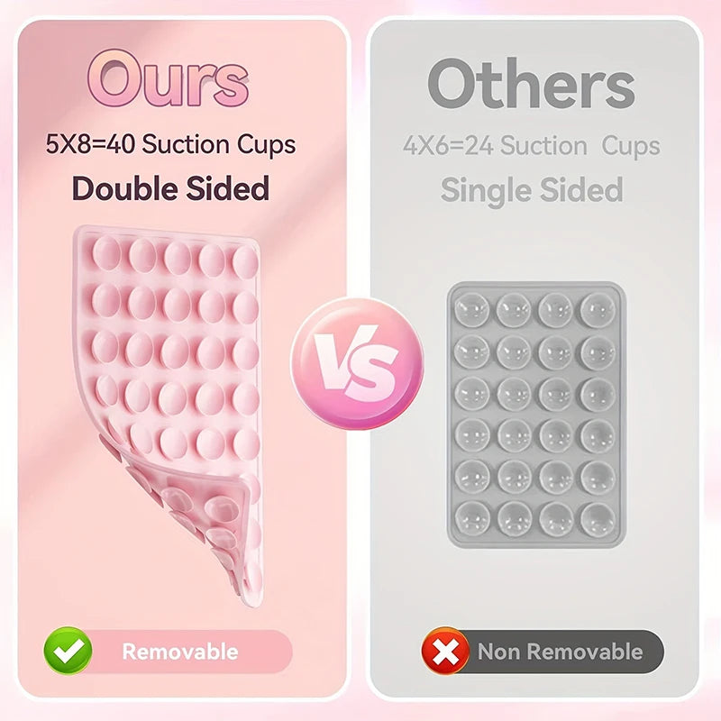 Silicone Suction Cup Phone Case Mount for Hands-Free Use