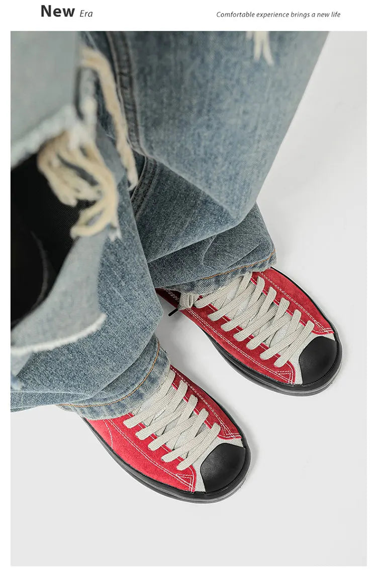 Men's Casual Suede Sneakers | Non-Slip Platform Walking Shoes