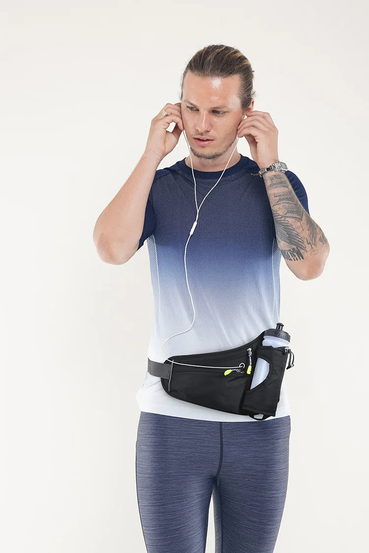 Waterproof Running Waist Bag with Water Bottle Holder for Outdoor