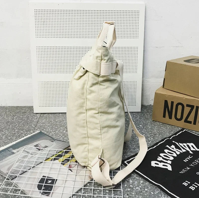 Large Capacity Retro Canvas Backpack for Women | Stylish School Bag