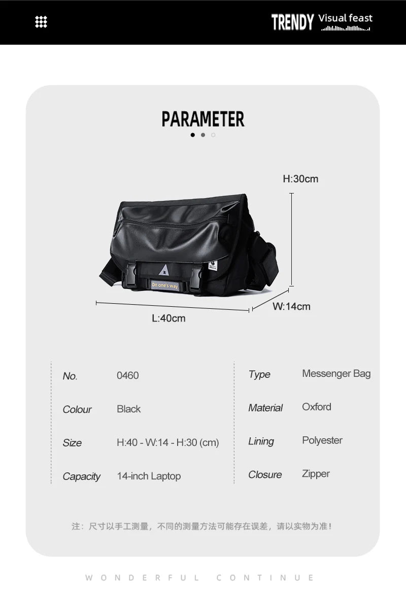 Waterproof Men Messenger Bag | Stylish Anti-Theft Crossbody Bag