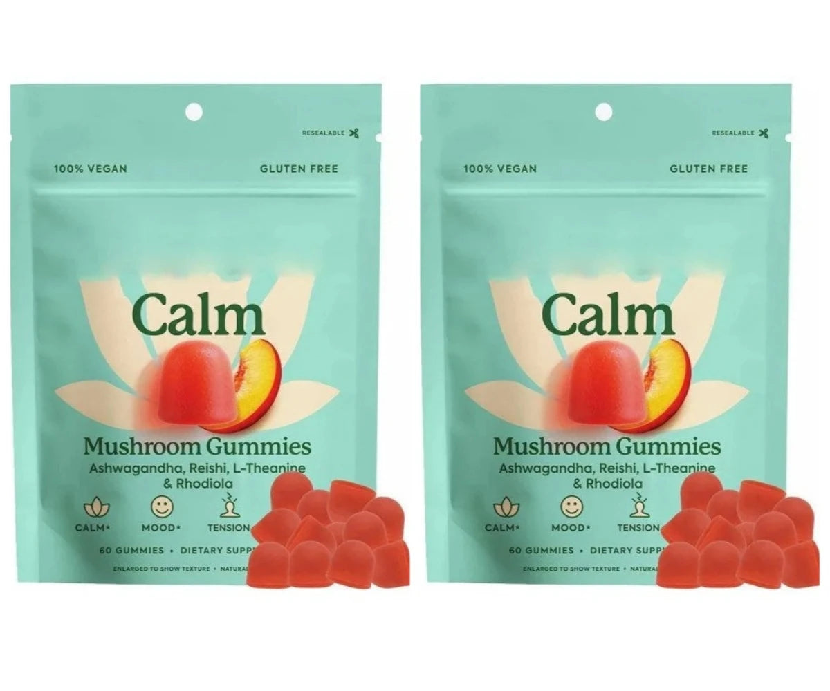 Peach Flavor Mushroom Gummies | Stress Relief & Relaxation