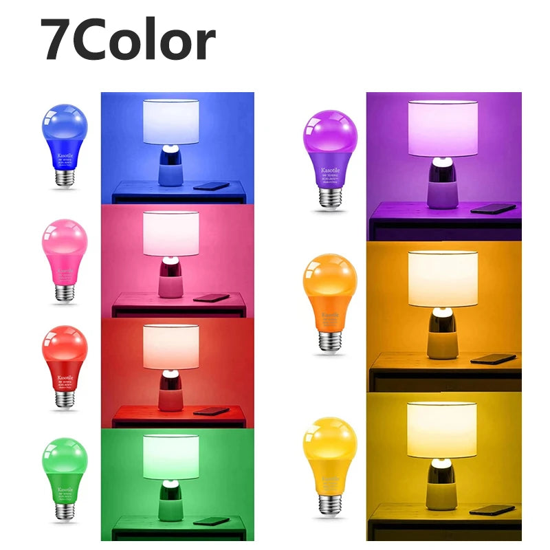 Colorful LED Energy Saving Bulb | 7 Color Options for Every Event
