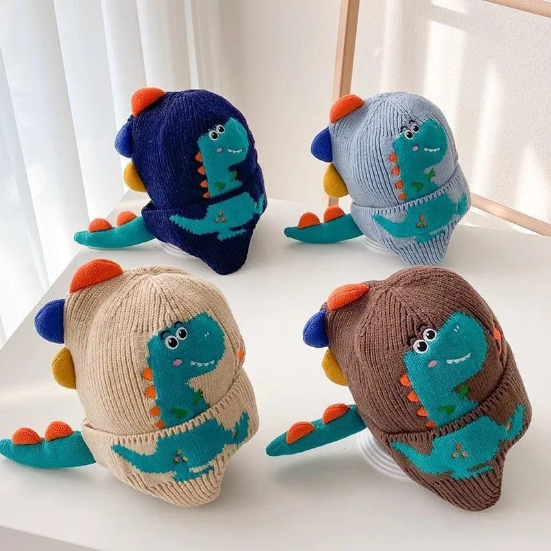 Winter Dinosaur Earflap Hat | Cute Thermal Cap for Kids