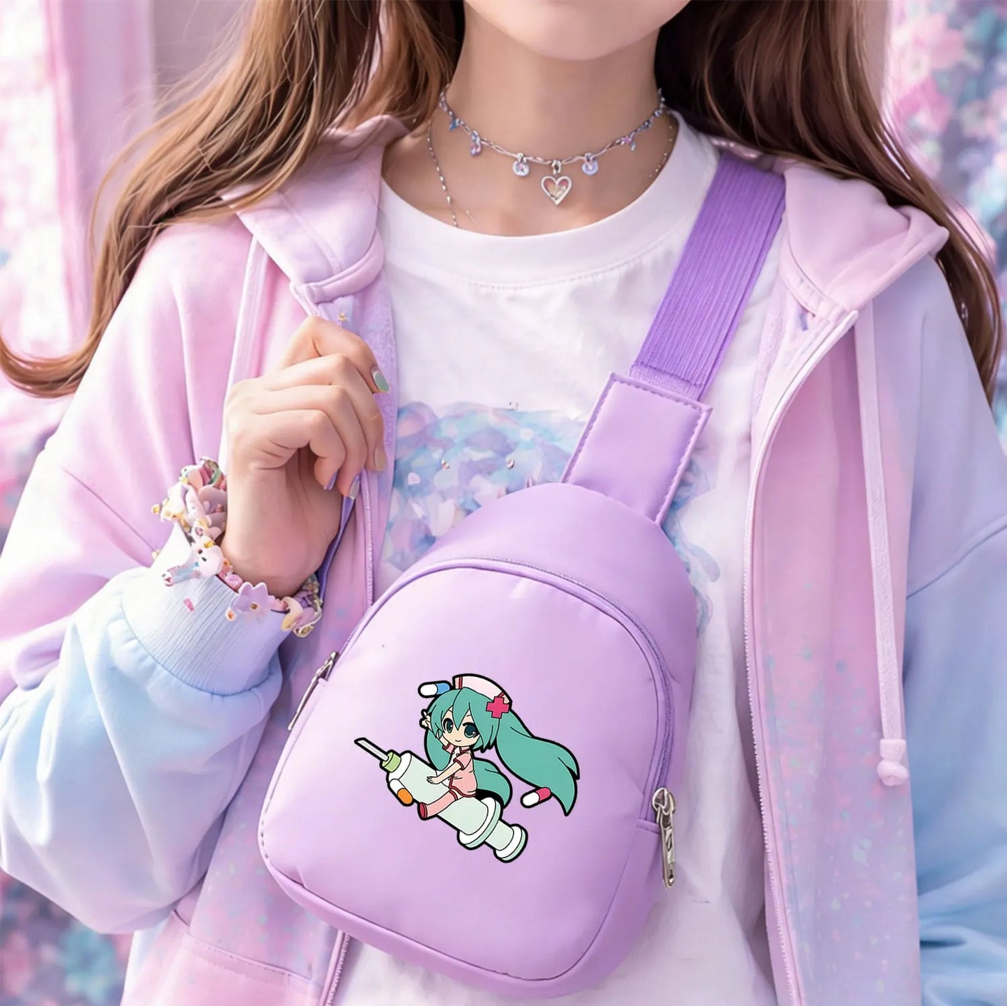 Chibi Anime Fan Gift Chest Bag | Stylish Cosplay Waist Pack