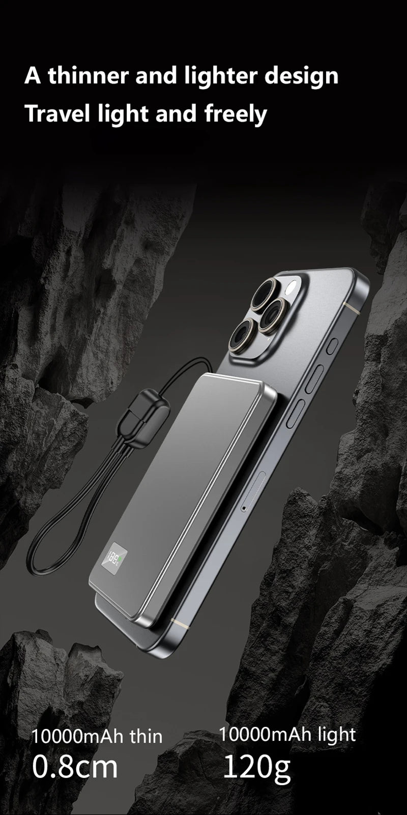 50000mAh Magnetic Wireless Power Bank | Fast Charging External Battery