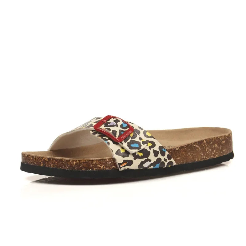 Elegantes chanclas de corcho de verano para mujer | Sandalias informales de playa