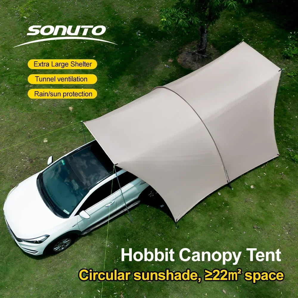 Portable Waterproof Car Awning Tent | UV Sun Shelter for Camping