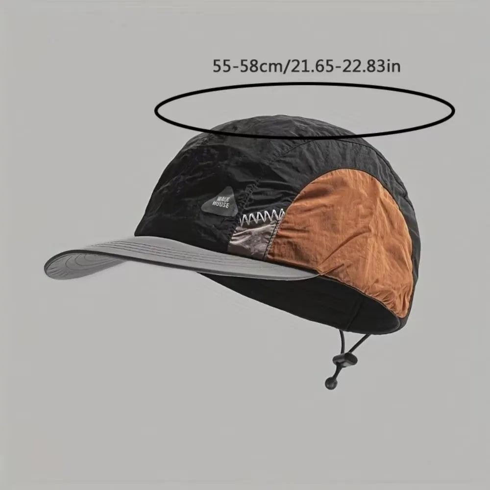 Color Matching Baseball Cap Summer Thin Breathable Quick-drying Hat Flat-brimmed Casual Sun Protection Caps Men and Women