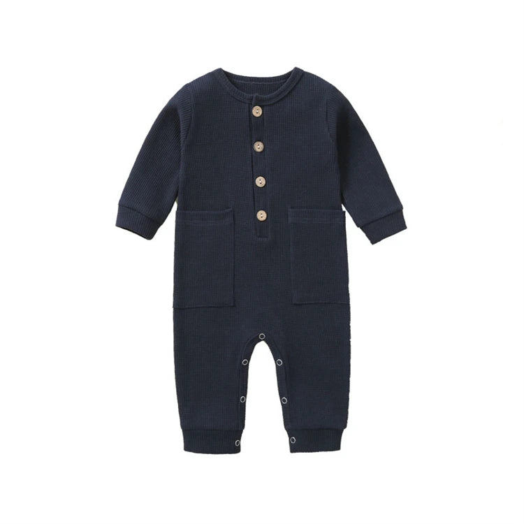 Soft Cotton Newborn Baby Romper | Long Sleeve Infant Jumpsuit