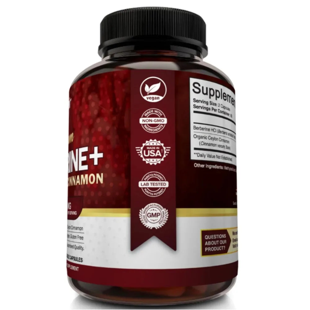 Premium Berberine HCl & Ceylon Cinnamon | Blood Sugar Support