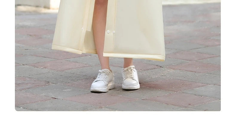 Long Full-Length Anti-Rainstorm Raincoat Poncho for Adults