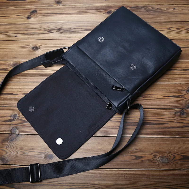 Bandolera de cuero casual para hombre | Diseño espacioso tipo bandolera