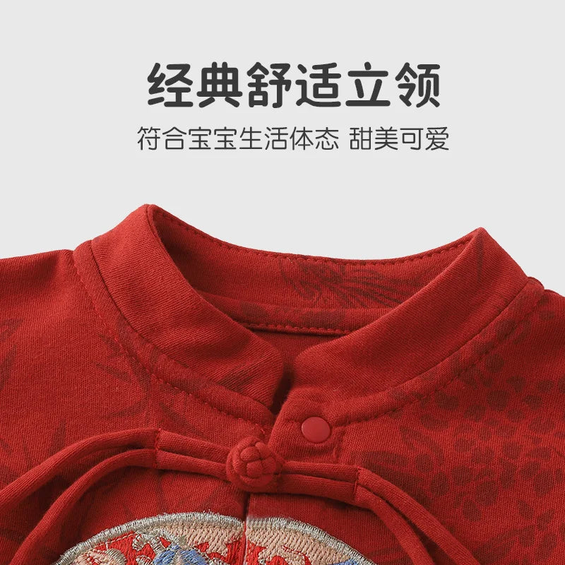 Infant Cotton Romper for Autumn Celebrations | Baby Festive Outfit