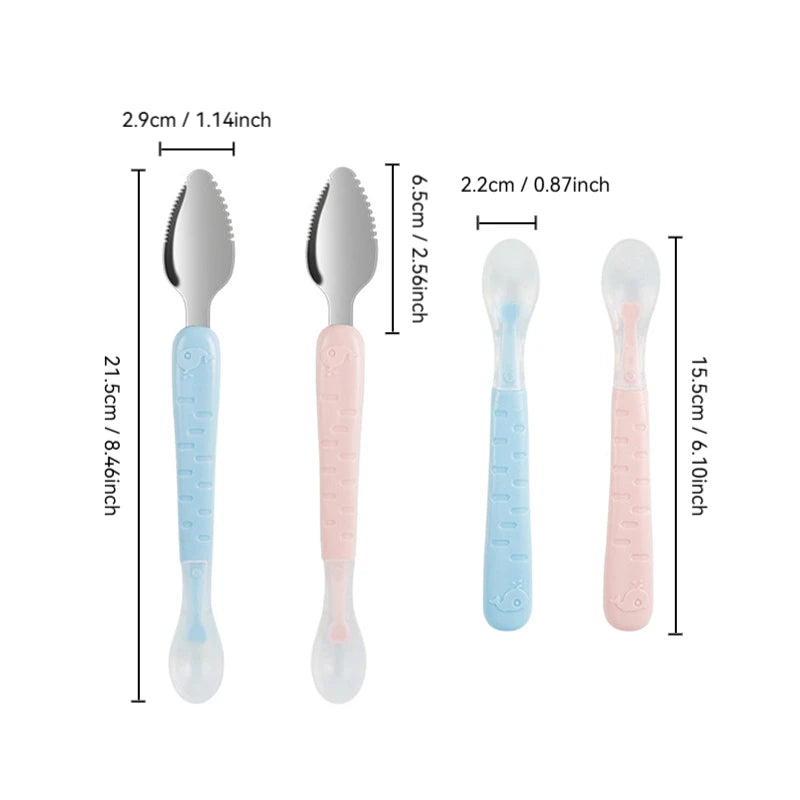 Dual-Head Baby Food Scraper Spoon | Essential Feeding Tool
