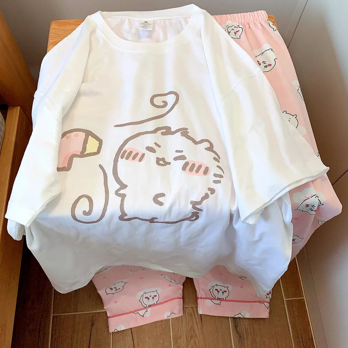 Cute Cartoon Pattern Summer Pajamas for Relaxed Comfort