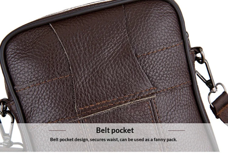Stylish Vertical Genuine Leather Crossbody Bag for Casual Use
