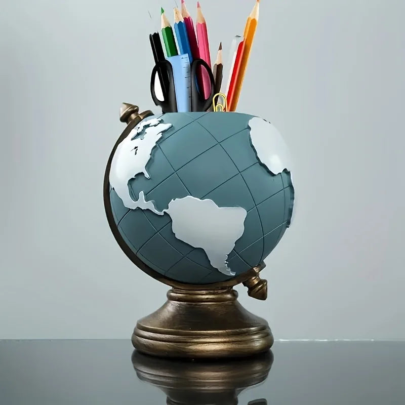 Creative Globe Pen Holder | Unique Desk Organizer for Office & Home