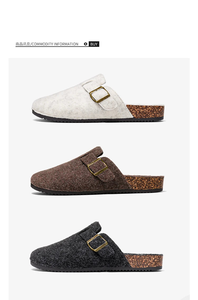 Plush Winter Clogs | Stylish Slip-On Cork Slippers for All