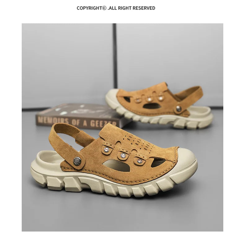 Men’s Two-Way Wearing Hollow Out Sandals | Breathable Summer Footwear