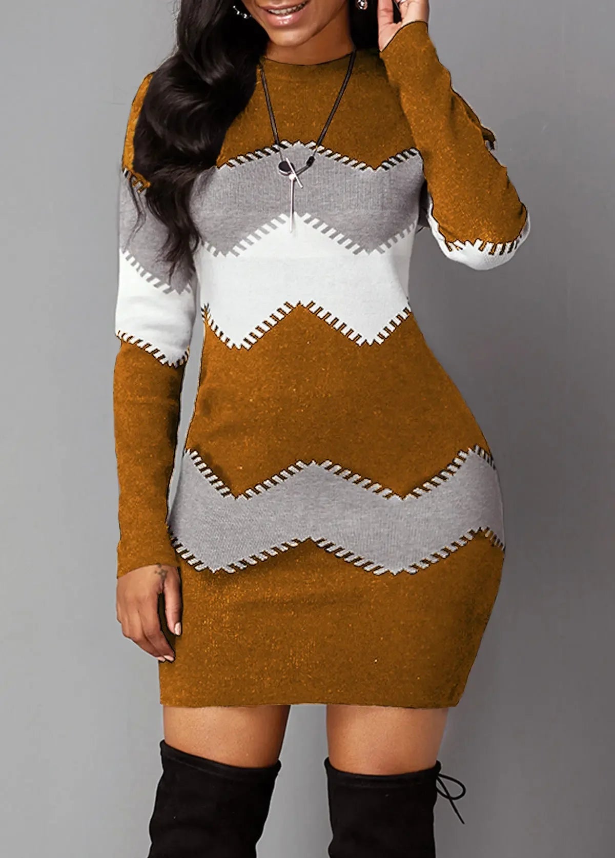 Boho Vintage Striped Women's Dress | Elegant Casual Party Wear