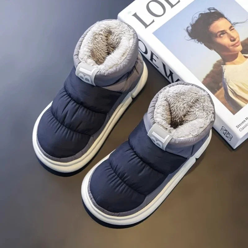 Men's Warm Plush Snow Boots | Cozy Mid-Calf Winter Footwear