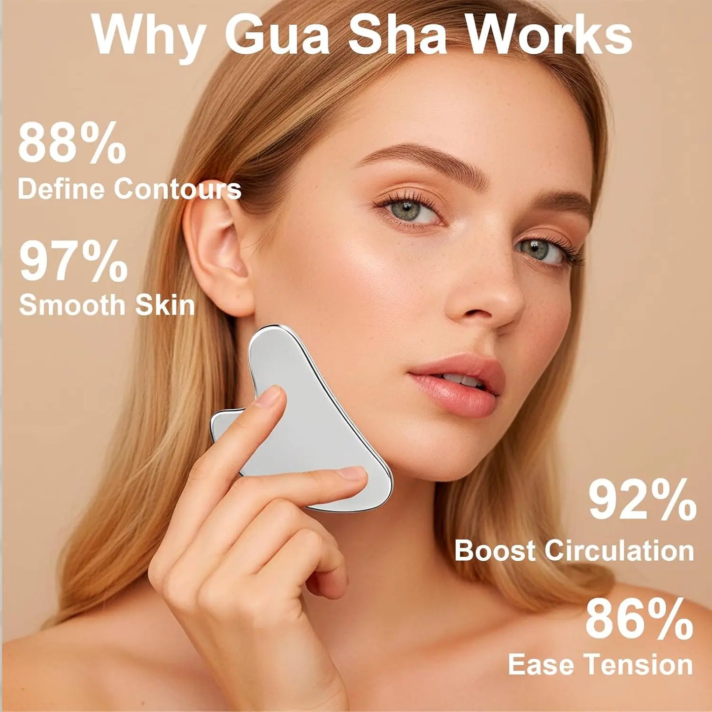 Stainless Steel Gua Sha & Face Massage Brush Set | Sculpt & Contour