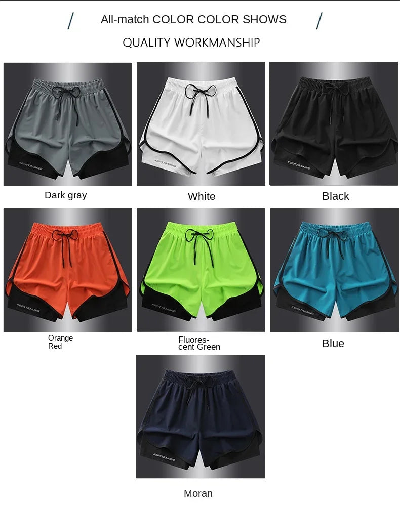Men's & Women's Anti-Glare Double Layer Sports Shorts | Summer Style