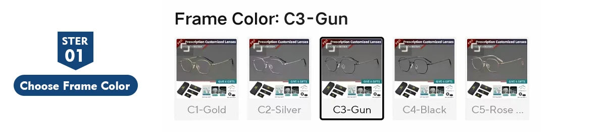 Stylish Photochromic Progressive Glasses for Women | Blue Light Blocking