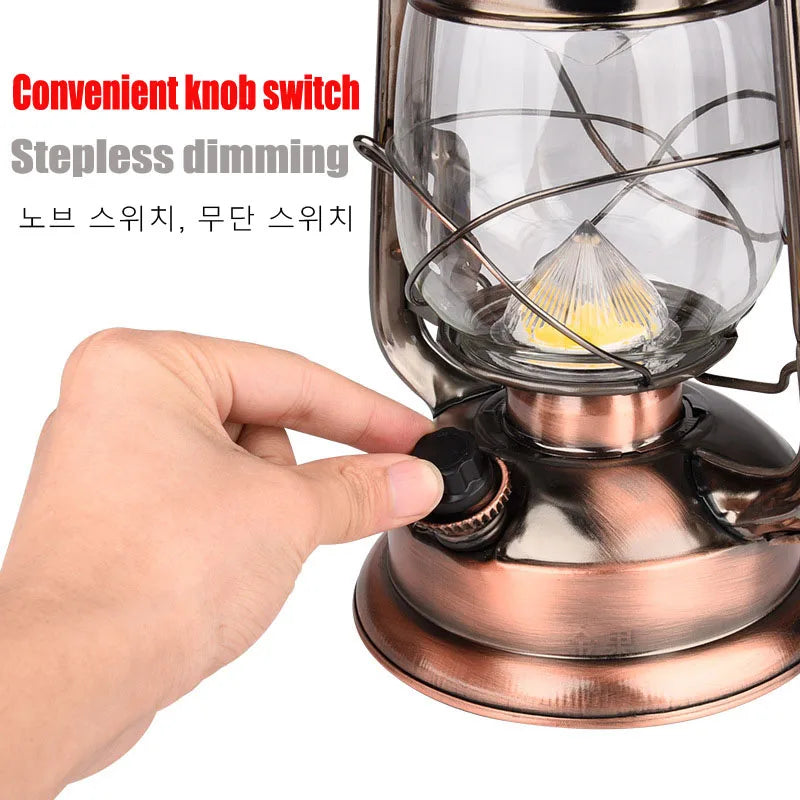 Rechargeable Vintage Camping Lantern | Essential for Outdoor Fun
