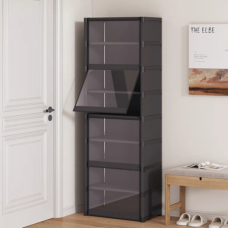 Large Transparent Dustproof Shoe Rack | Store Up to 24 Pairs