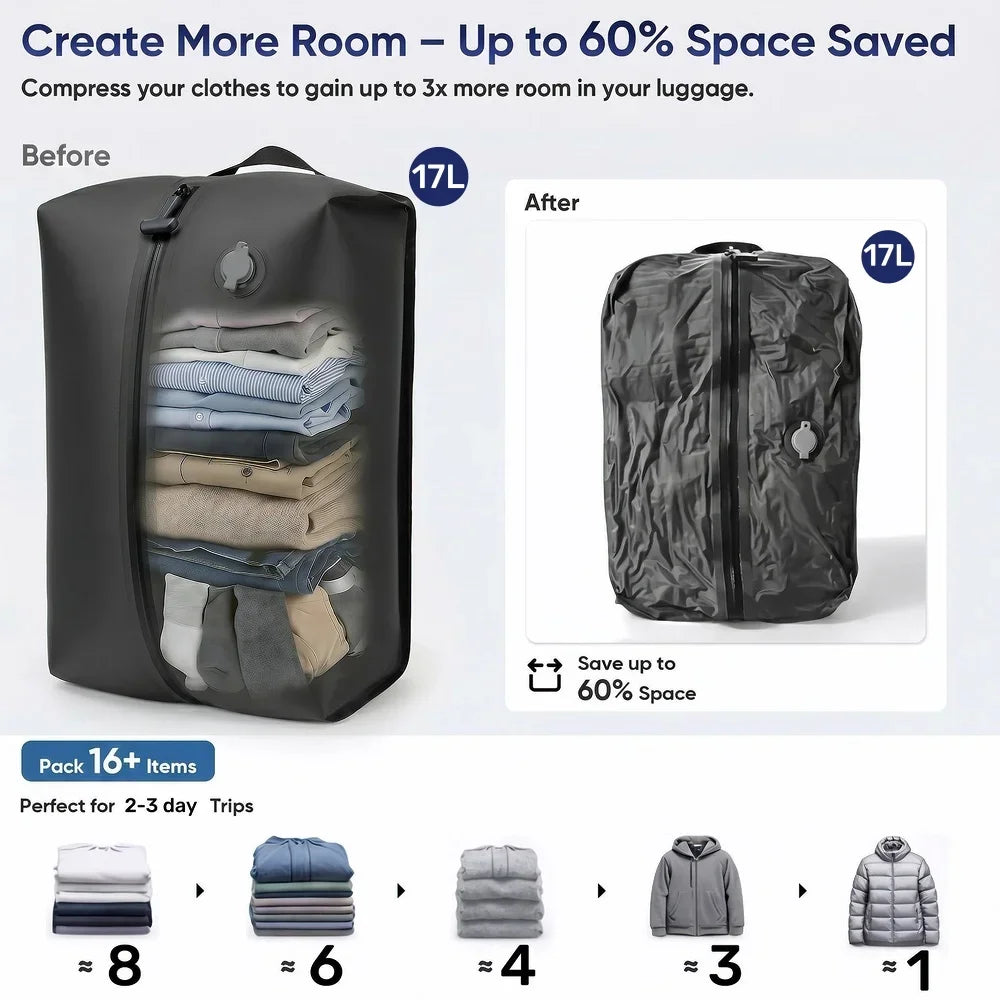Durable Waterproof Vacuum Storage Bags for Travel & Vacation Packing