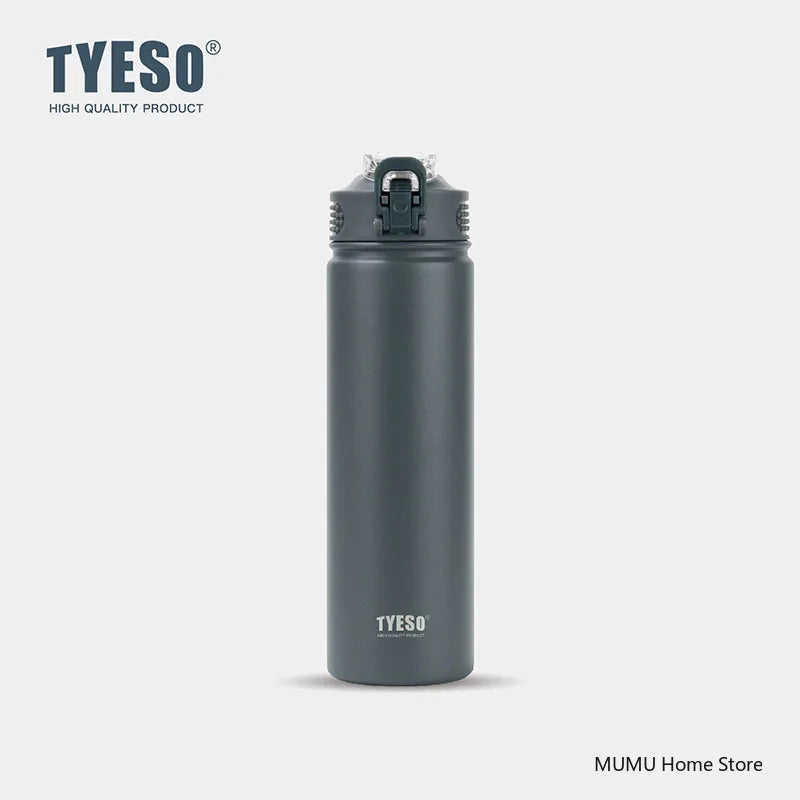 Stainless Steel Insulated Water Bottle with Straw - 600/750ML