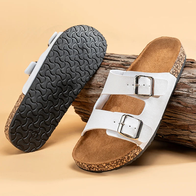 Comfortable Unisex Summer Cork Slippers for Outdoor Use