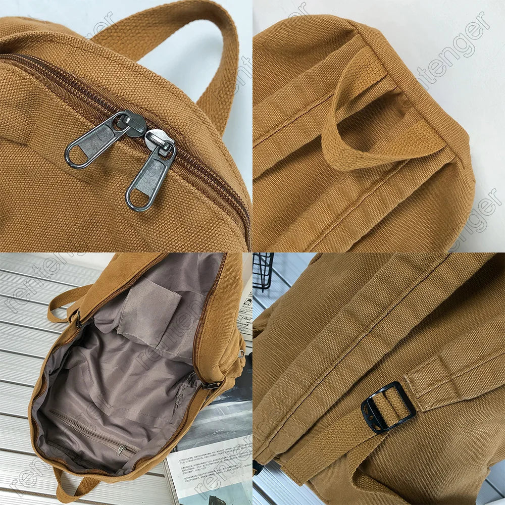 Stylish Vintage Fabric Backpack | Trendy & Functional Student Bag