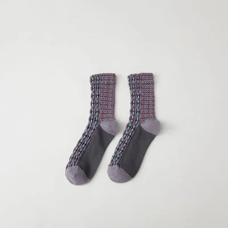 Autumn Winter Cotton Kawaii Socks for Women | Cute Retro Designs