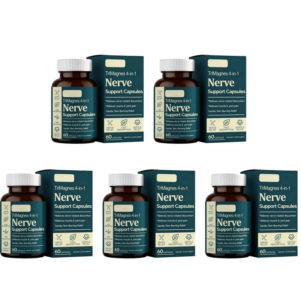 4-in-1 Nerve Support Capsules with Magnesium & Turmeric Extract