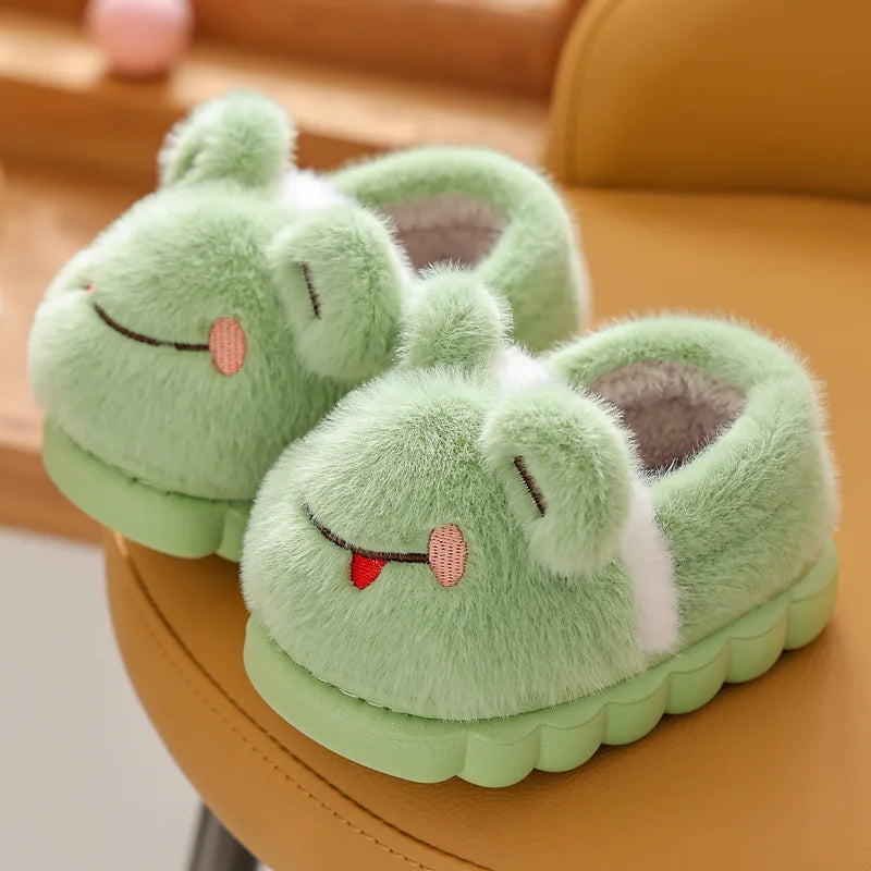 Unisex Cute Animal Plush Slippers | Cozy Memory Foam Slides