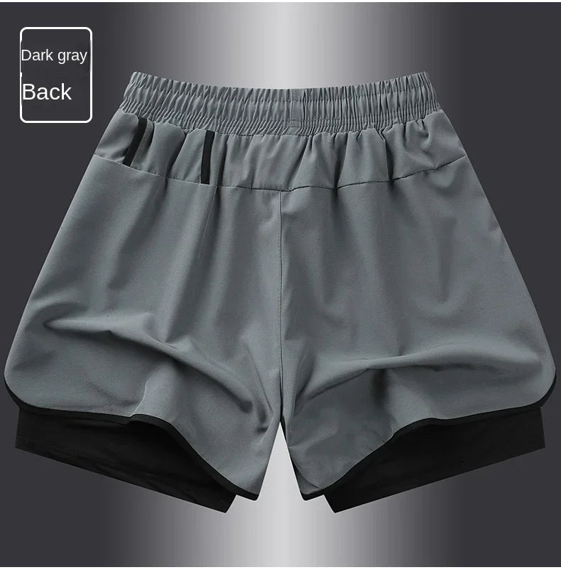 Men's & Women's Anti-Glare Double Layer Sports Shorts | Summer Style