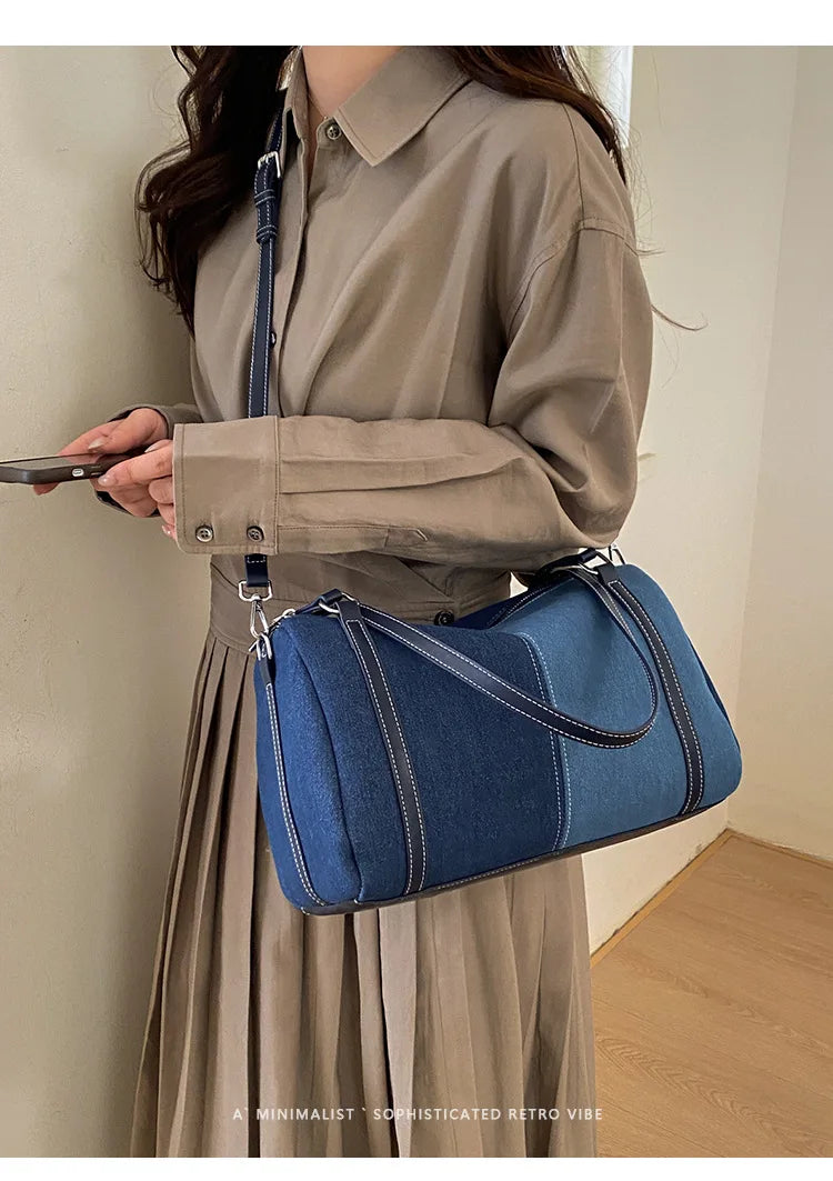 Bolso cruzado de mezclilla para mujer | Bolso de mano versátil y elegante