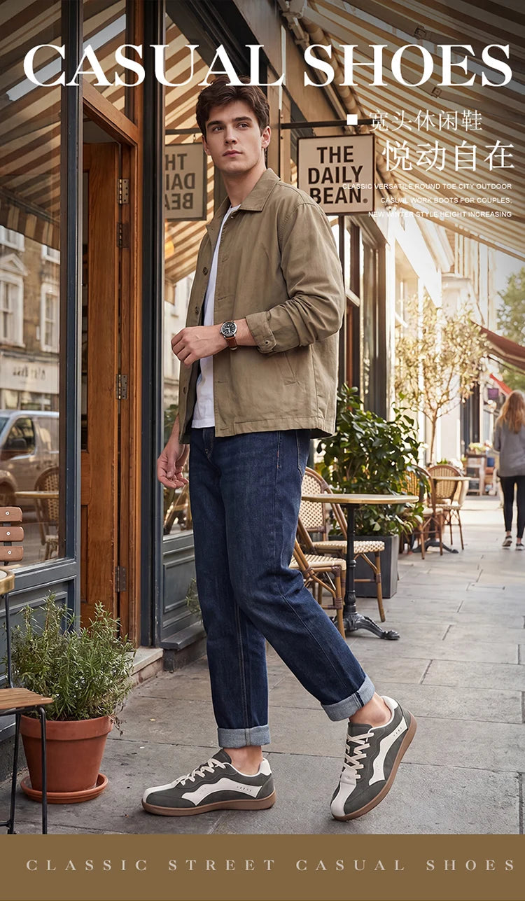 Men's Casual Wide Toe Box Sneakers | Comfortable Non-Slip Trainers