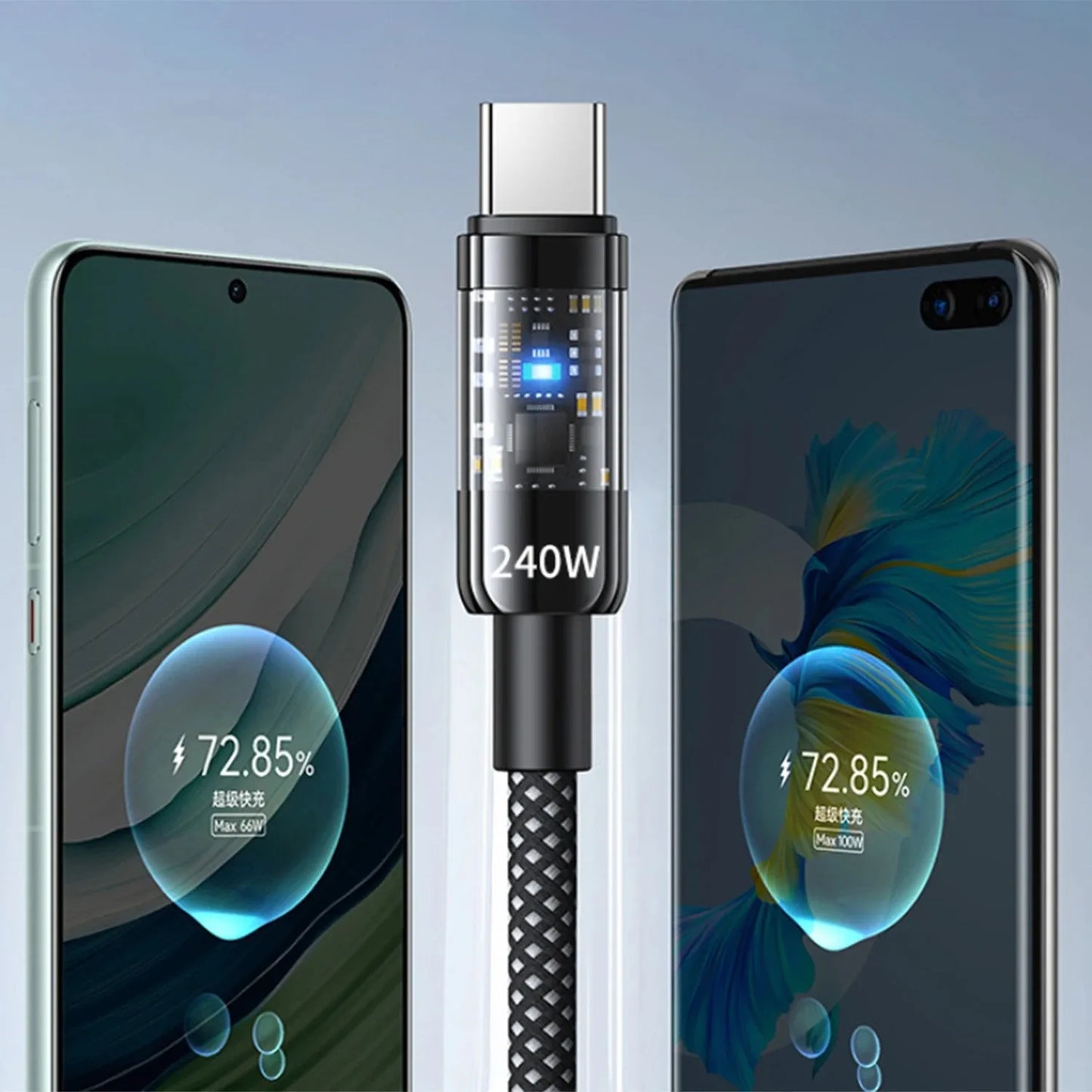240W Fast Charging USB to Type C Data Cable for All Devices