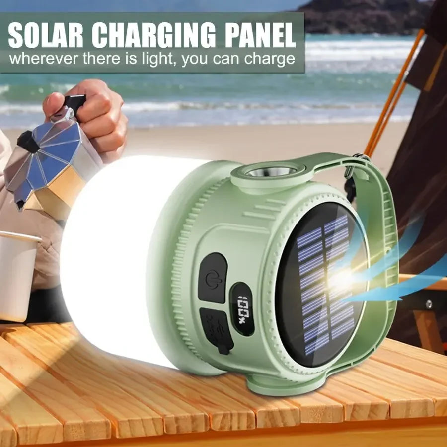 Portable Solar LED Camping Lantern | Lightweight Night Lamp