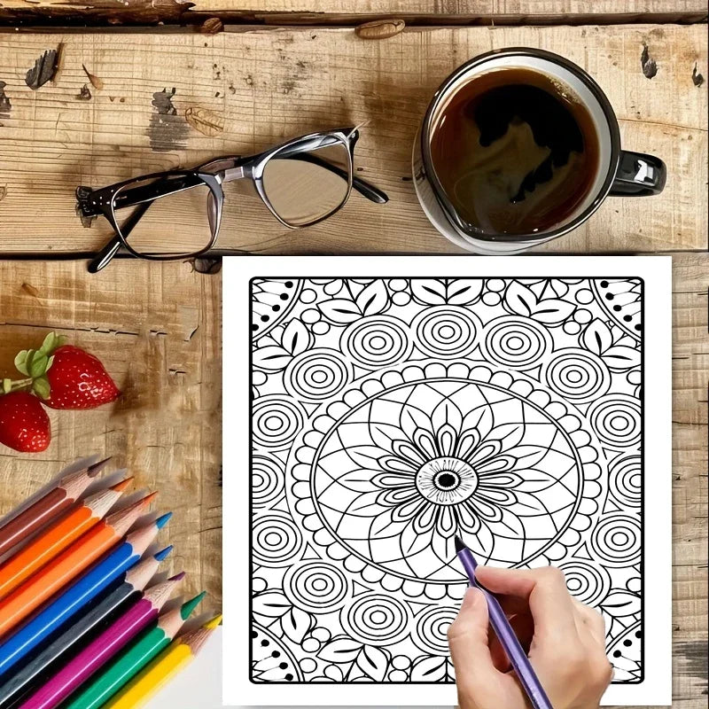 Abstract Patterns Coloring Book for Adults | Stress Relief & Relaxation