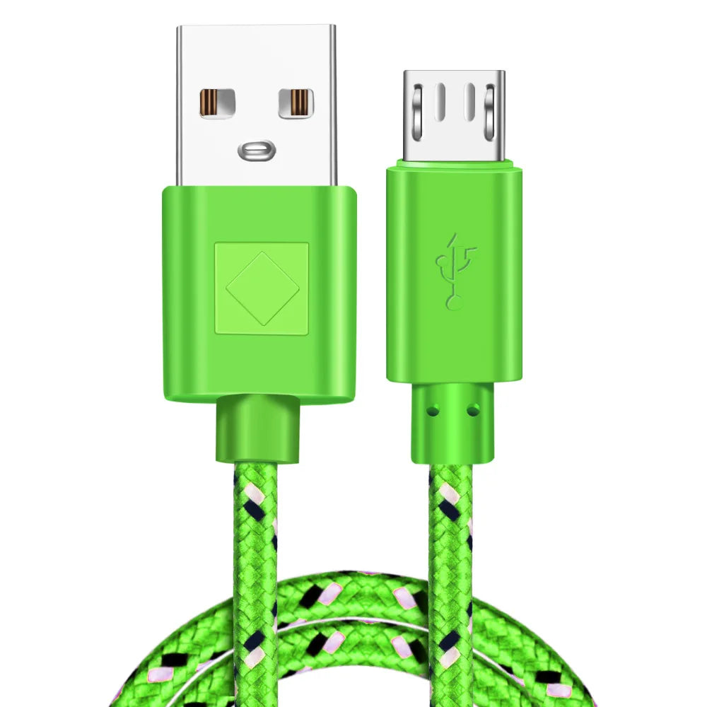 Nylon Braided Micro USB Cable | Fast Data Sync & Charger